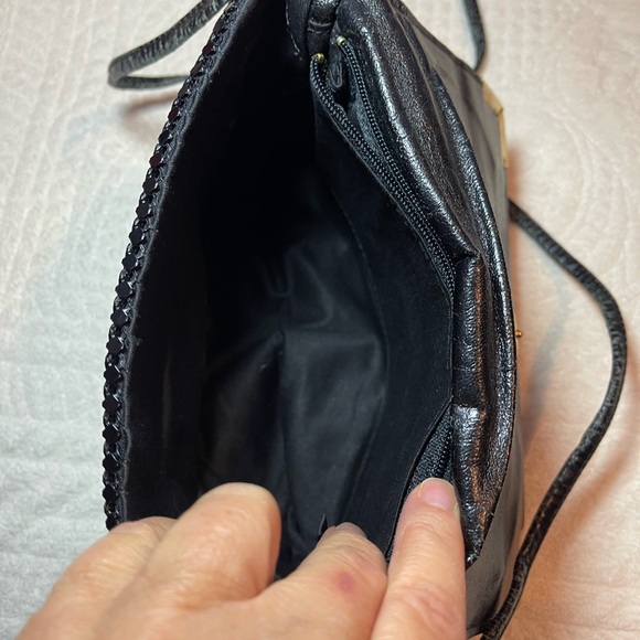 Vintage black metal mesh clutch or shoulder bag party - Picture 5 of 6